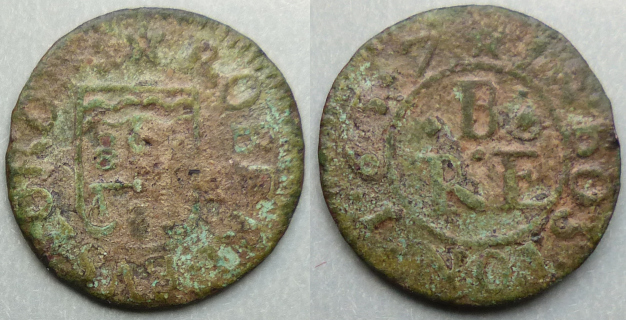 Boston, Robert Bustord 1657 farthing N2913
